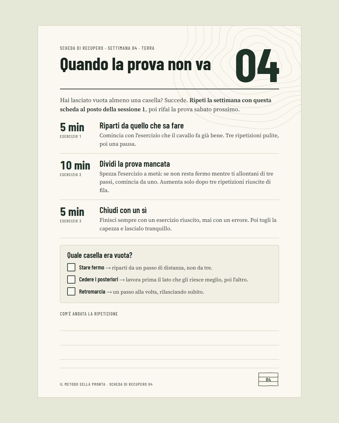 Scheda di recupero